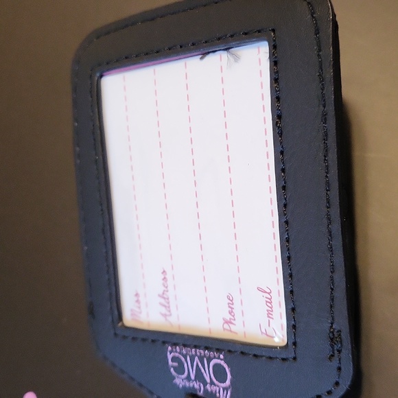 Luggage 2pc tags quilted, sequin heart - Picture 4 of 5